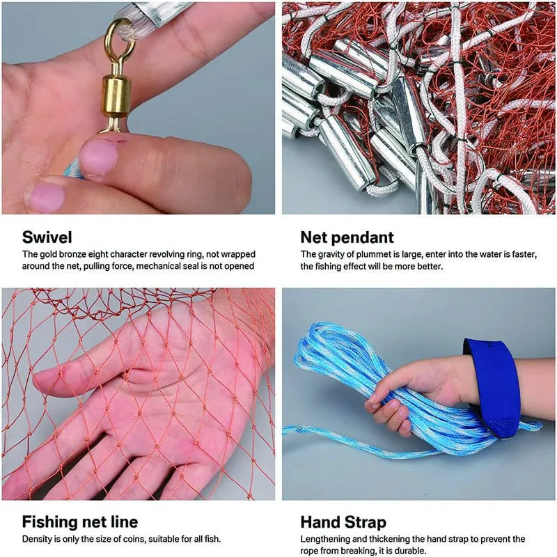 Fishing Cast Net / Trap, buy Nylon Cast Net Lead Chain Sinker