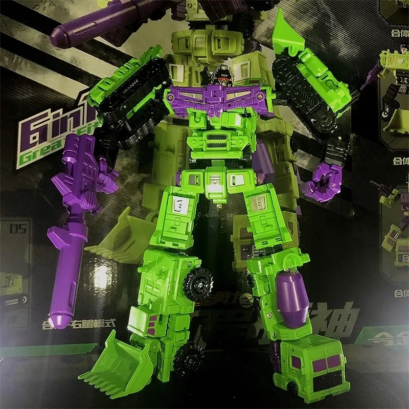 Transformación juguetes Robots Transformación 6 en 1 Defensor Devastator Toys Action Figura Robot Juguetes Plastic Gift for Education Children 230811