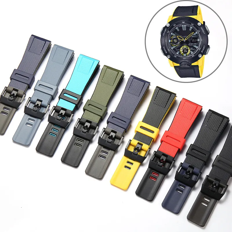 Watch Bands Resin Strap Suitable for Casio GA2000 PRG600 PRW6600 PRG650 Men Sports Waterproof 24mm Quick Release WatchAccessories 230811