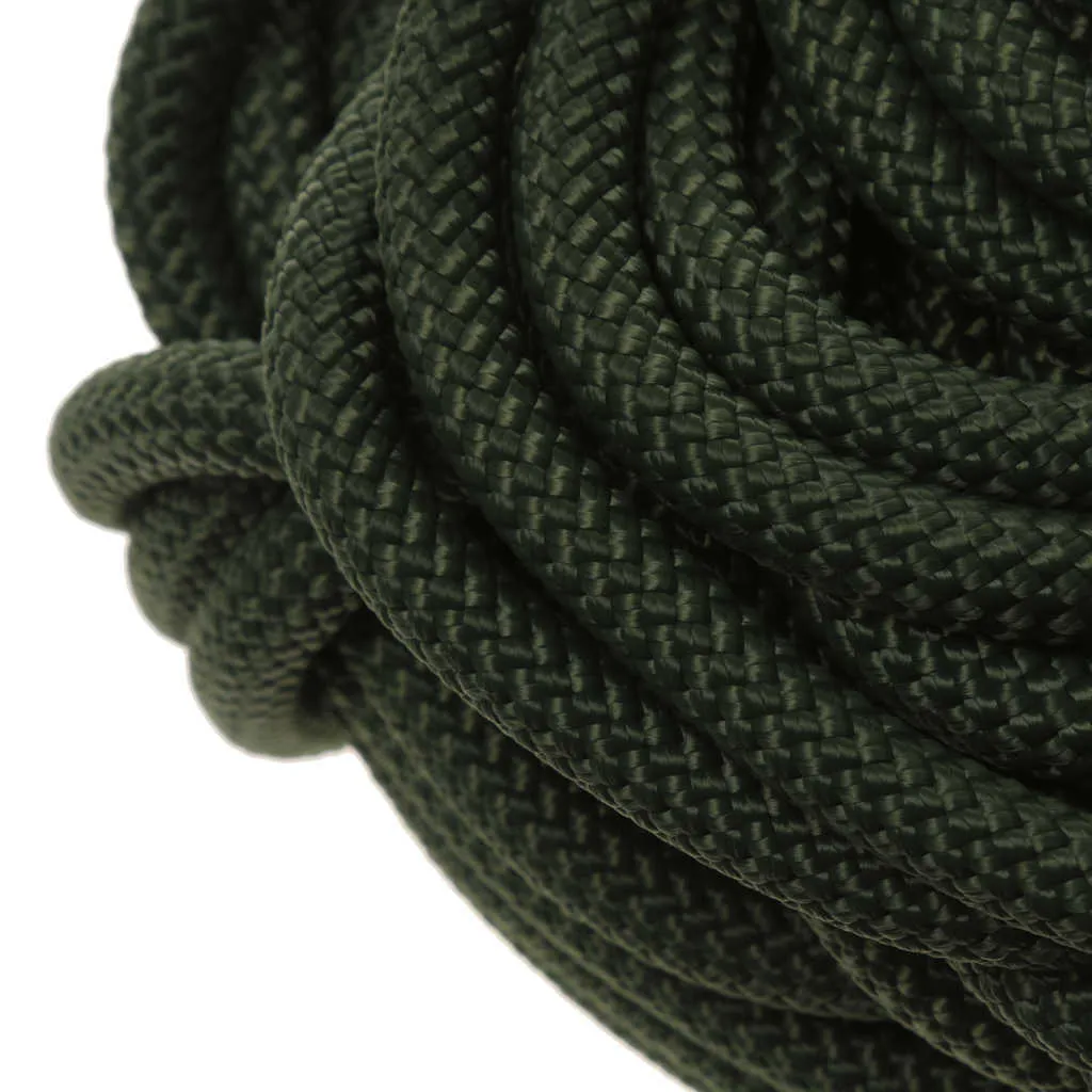  8 mm Climbing Safety Sling Rappelling Rope Auxiliary Cord 40m Army Green