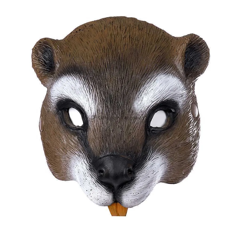 Halloween Easter Costume Party Mask Squirrel Face Masks Party Cosplay Masquerade for Adults Men Women Soft PU Masque masks prop