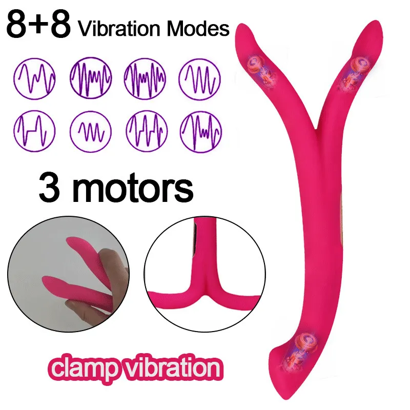 Y-Shaped clip chest Vibraotr with Female Stimulator -...