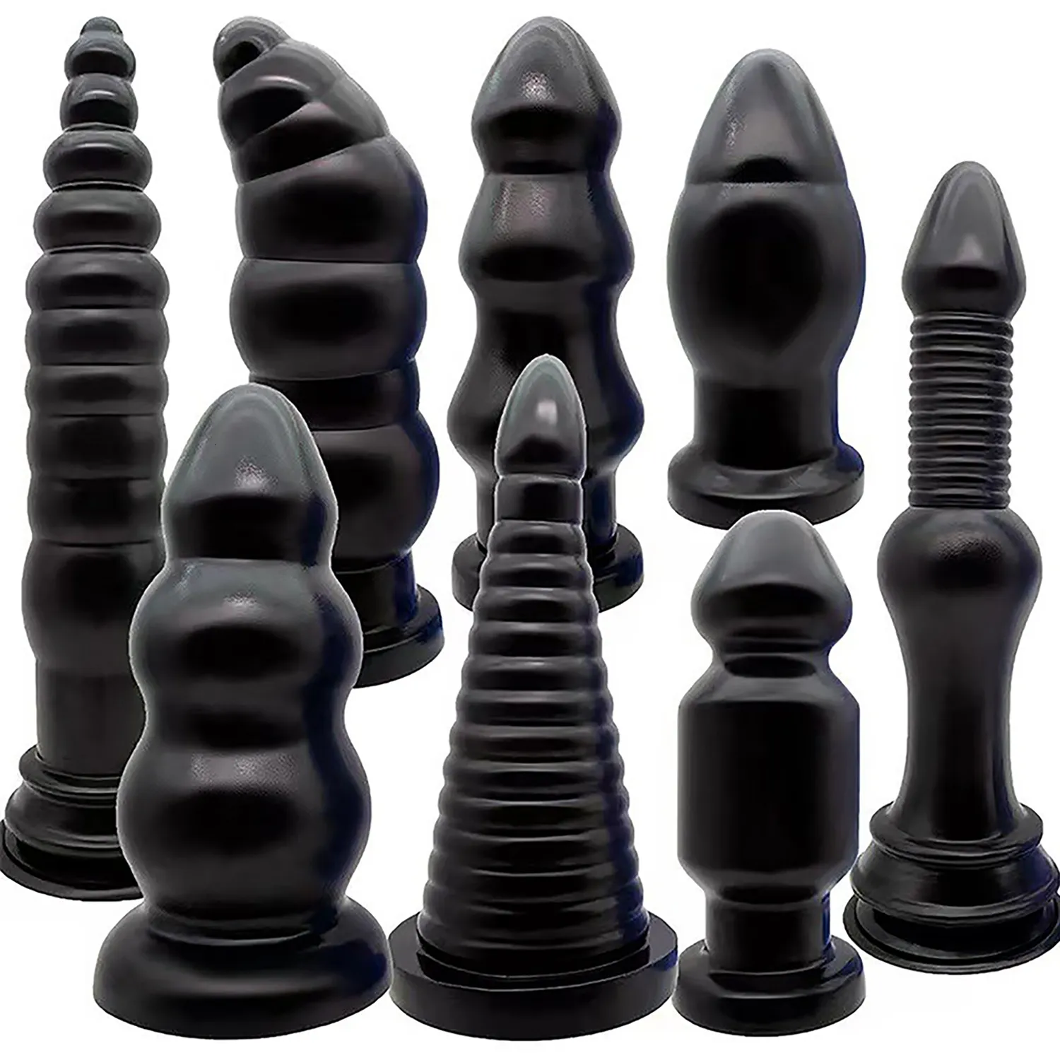Anal oyuncaklar çoklu stiller büyük boy anal fiş dildoları uyarır anüs vajina unisex popo fişi yumuşak anal dilator penis mastürbator seks oyuncakları 230810