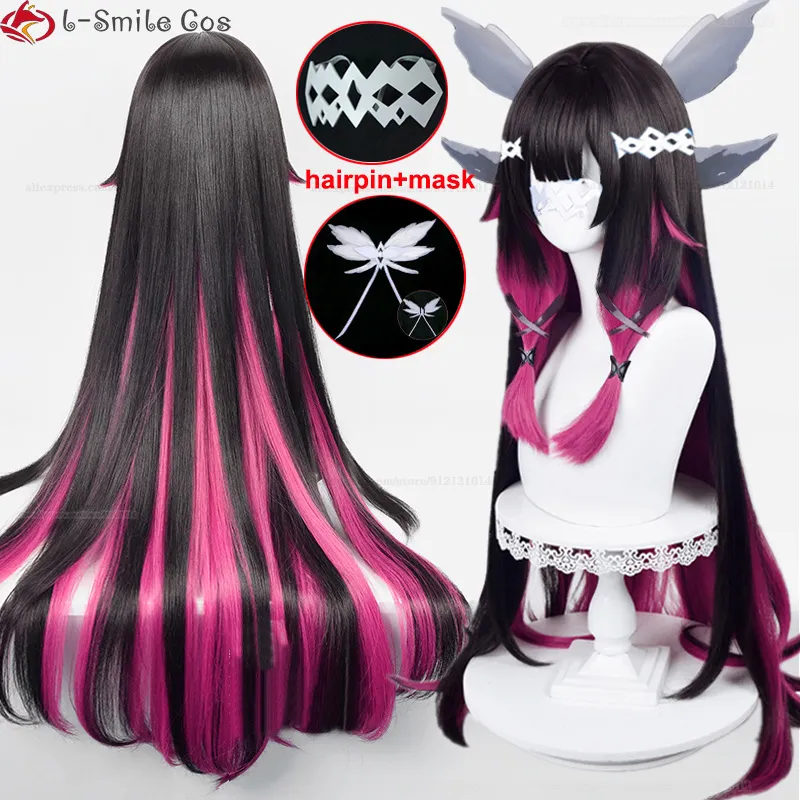 Cosplay Wigs Game Genshin Impact Fatui Cosplay Columbina Wig 105cm Long Gradient Heat Resistant Synthetic Hair Anime Party Wigs Wig Cap 230810