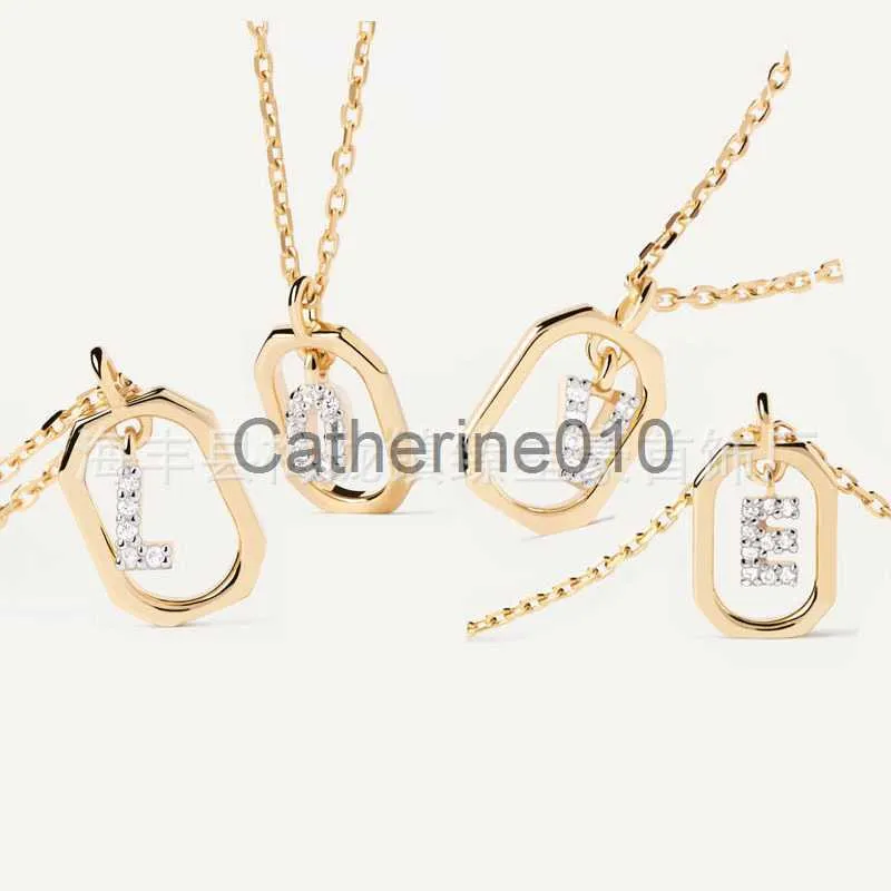 Colliers de pendentif Nouveau collier espagnol PD26 LETTRE PETIT ET PLUMEUX LUMBRE LUMBRE COLLAIRE DE LURME PENDANT PENDANT J230811