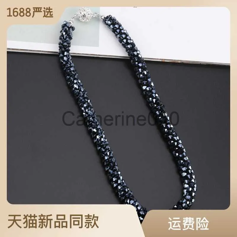 Collares colgantes collar de cristal hecho a mano Versión coreana Versión coreana Moda Decoración de cadena de cuello corto simple versátil para mujeres J230811