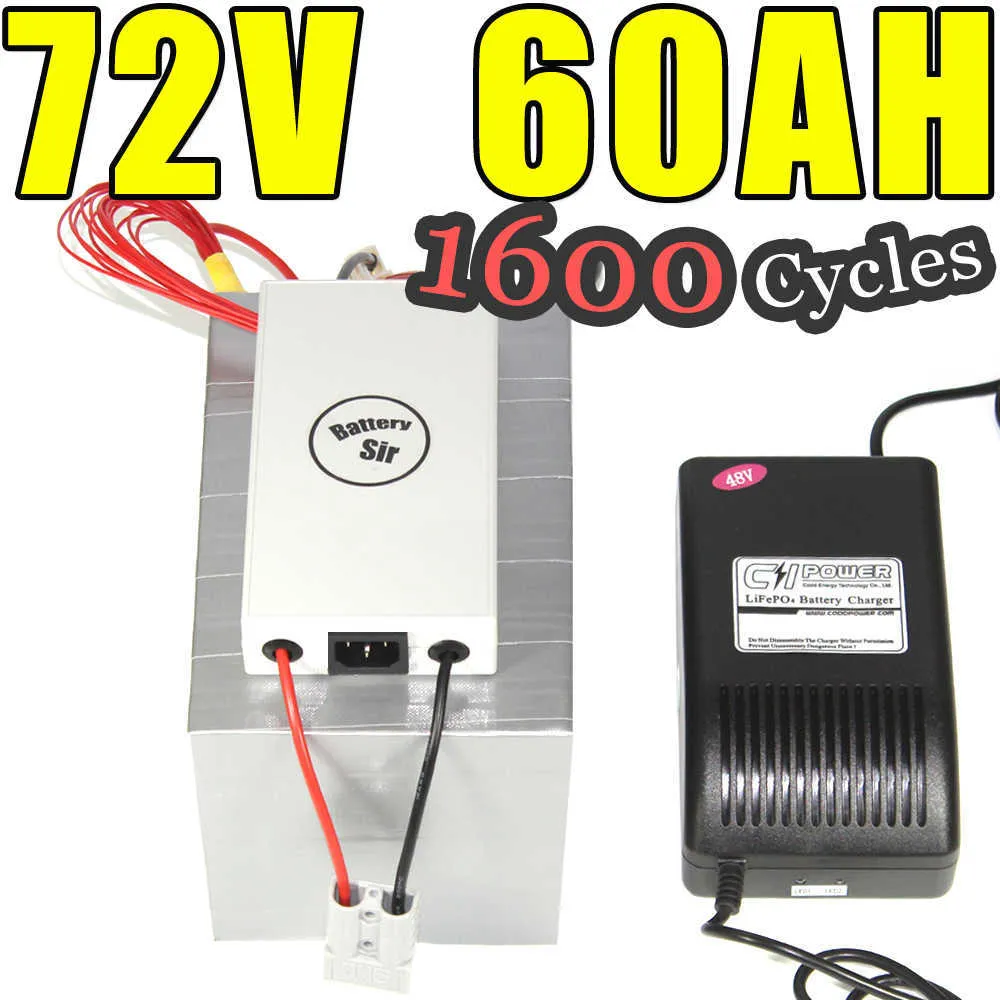 72v 60ah lifepo4 battery for electric bicycle battery pack scooter ebike 4000w