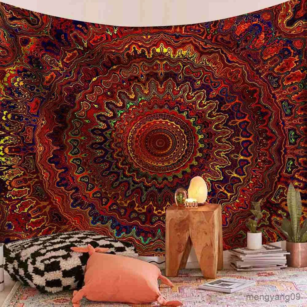 Tapestries tapijtwand hangende zandige strandworp deken camping tent reismatras tapestries r230812
