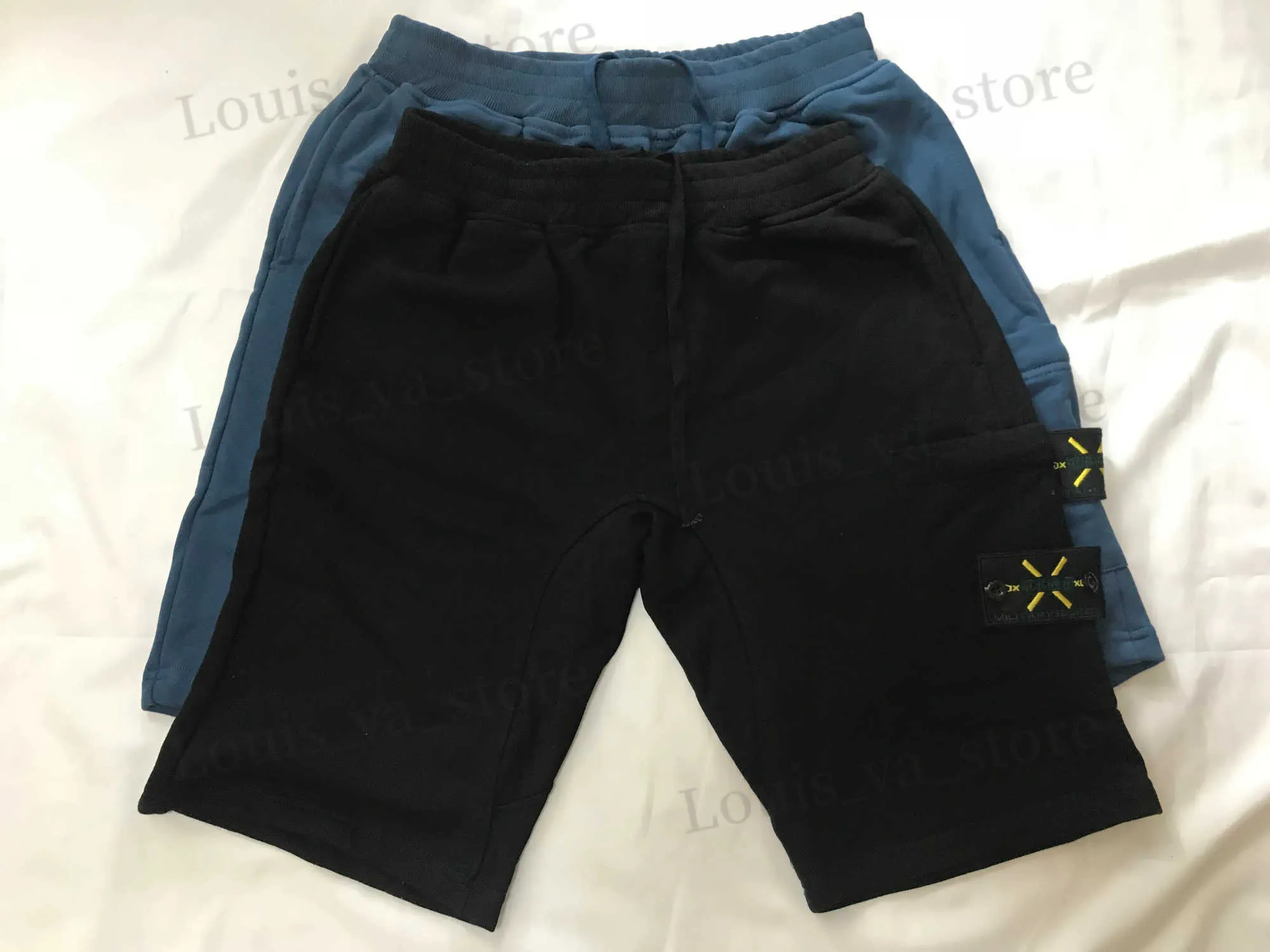 Materiale top americano Shorts pantaloni sportivi retrò retrò cotone blu ricami esterni estivi esplosioni di Summer Street esplosioni T230811