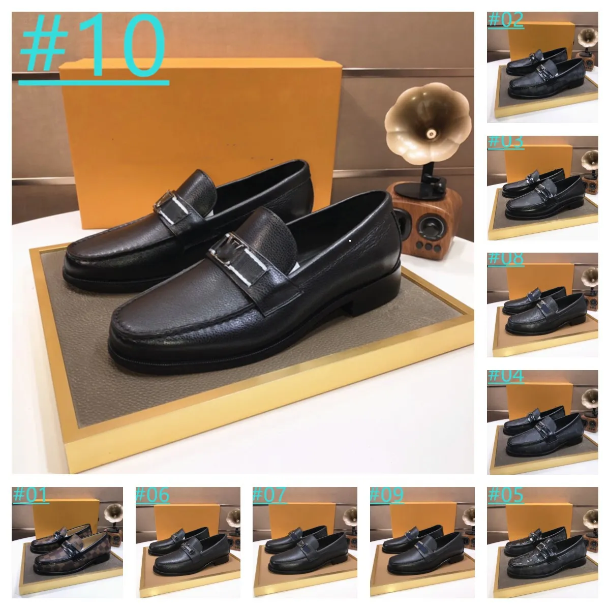 20 estilo luxuoso homem original sapatos vestidos