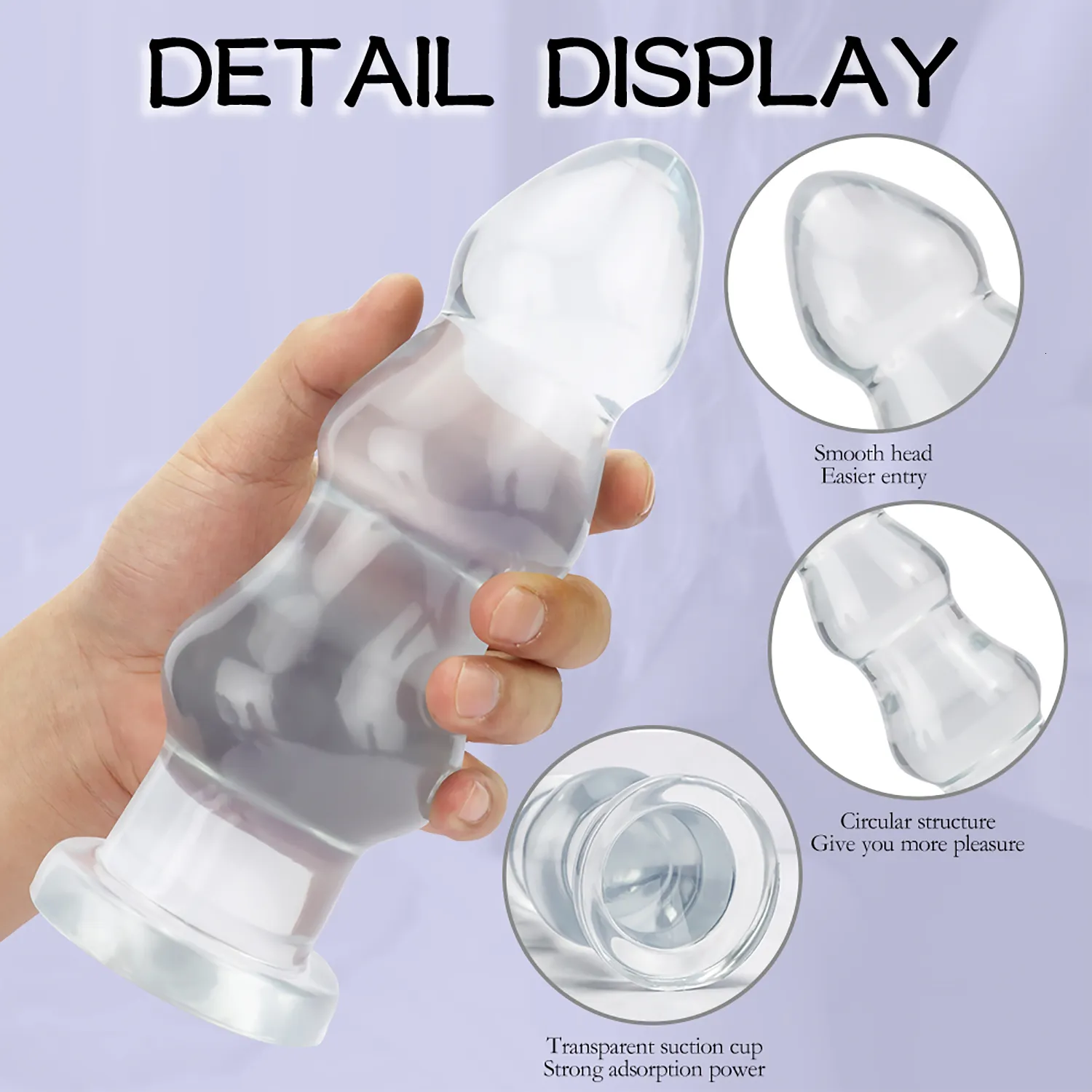 Toys Sex Shop Oversize Dildo Stimulate Anus Unisex Butt Plug Soft Anal Dilator Masturbator with_voghion.com