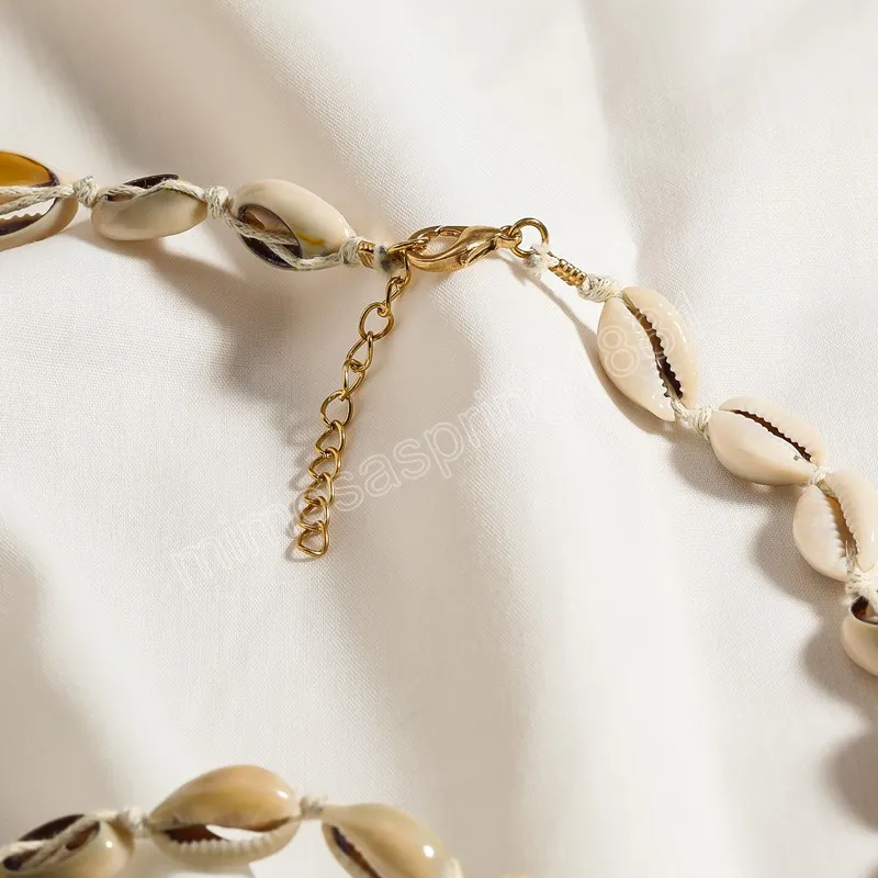 Fashion Metal Holiday Shell Necklace Women's Exagerated Simple Mike Chain Banquet Banchet Accessori