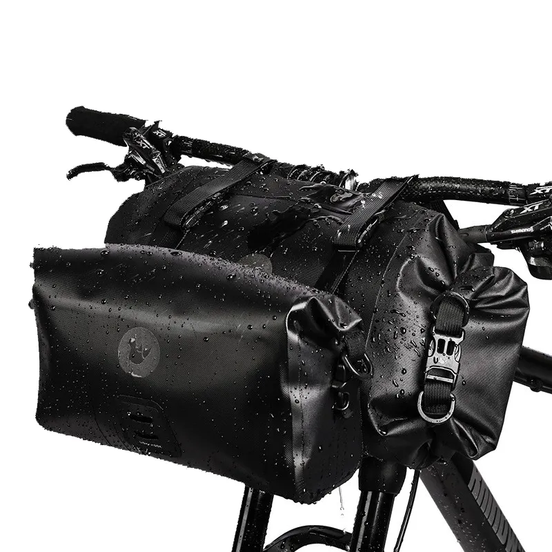 Panniers Bags Rhinowalk MTB Frame Trunk Bike Accessories 1 or 2piece Front Tube Cycling Bag Bicycle Waterproof Big Capacity Handlebar 230811