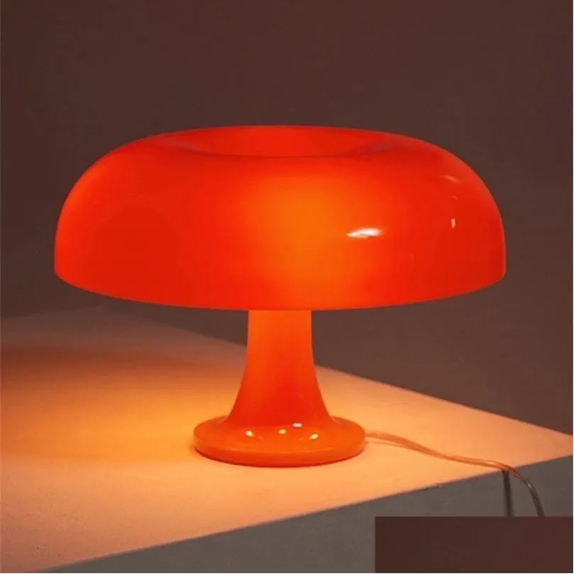 Decorative Objects Figurines Vintage Mushroom Italian Nessino Nesso Table S For Bedroom Living Room Home Decor Led Lamp 220706 Dro Dhvud