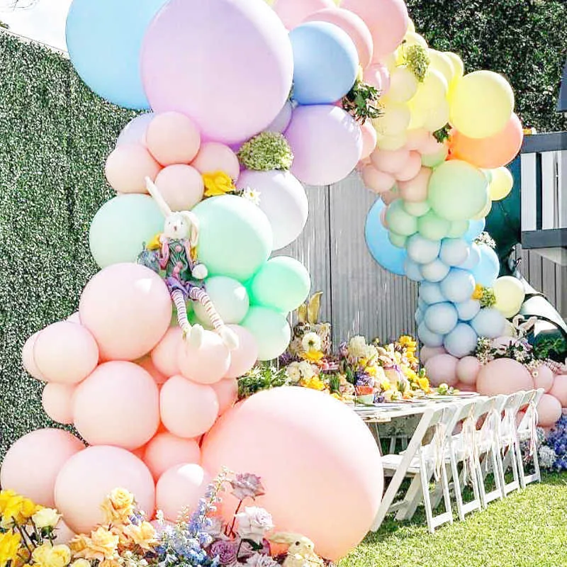 Dekoration 18/36 tum stora pastellballonger dopande flicka baby shower godis matt födelsedag dekoration för bröllop
