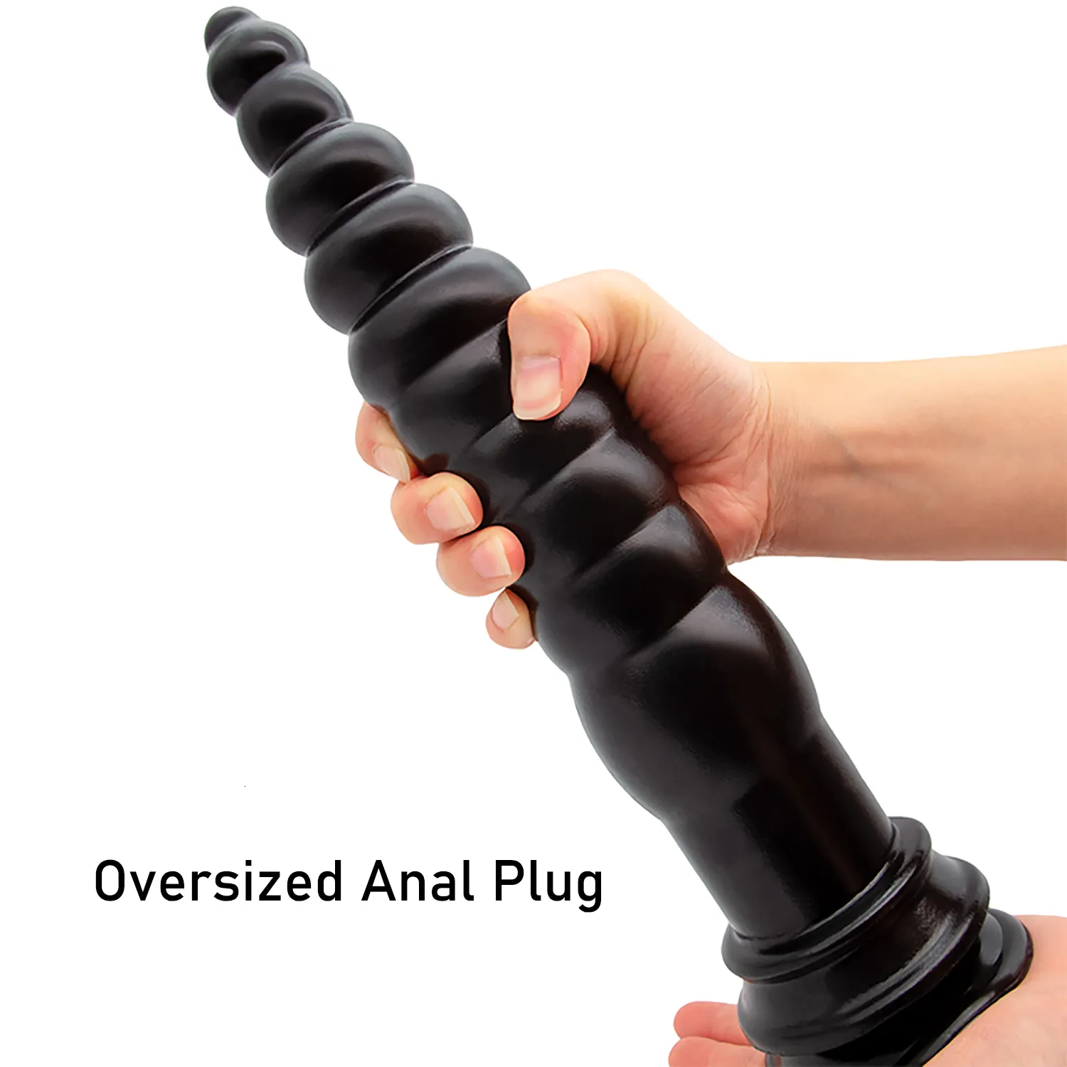 Giocattoli Dildo oversize stimolano l'ano Big Butt Plug Dilatatore anale lungo e morbido con ventosa_voghion.com