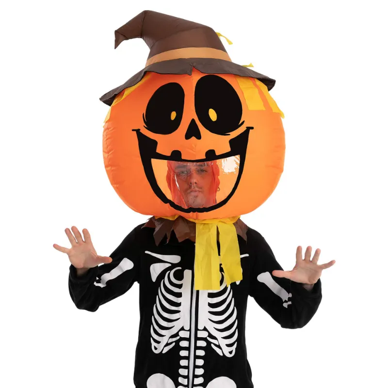 Simbok Halloween Pumpkin Ghost Ghost gonfiabile Costume Cosplay copricapo di forniture per feste Maschera Punteggi divertenti