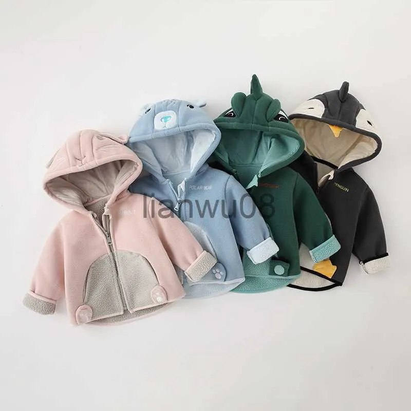 Jackets Children Clothing For Girls Boys Hoodies Outerwear Thick Warm Doublesided Fleece Kids Autumn Winter Zipper Jacket Children Coat x0811