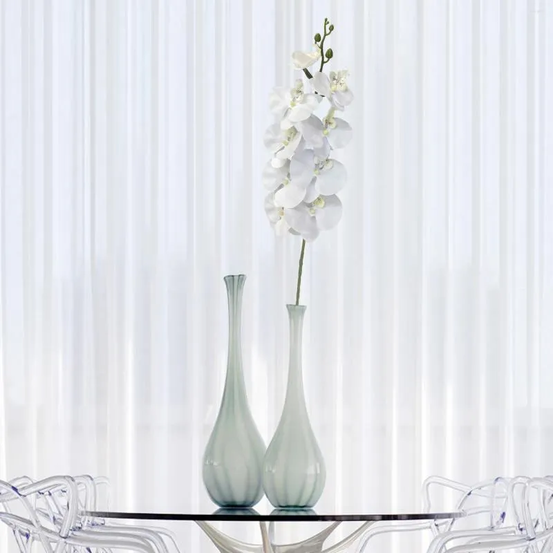 Dekorativa blommor Phalaenopsis Tabell Centerpiece Elegant Arrangement Artificial Orchid for Jubileum Office Bridal Shower Inomhus