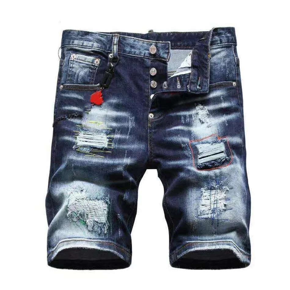 20ss hip hop hop jeans shorts abbigliamento designer slim fit moto motociclettiere denim per uomini s mans pantaloni versare hommes234a