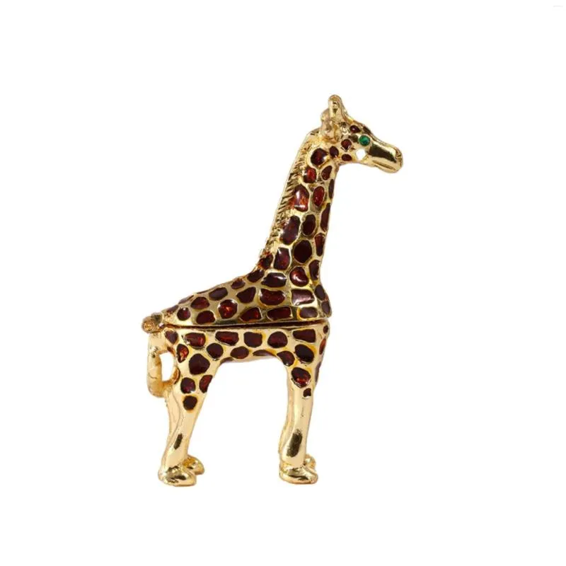 Smycken påsar giraff figur trinken box bröllop favorit presentring hållare skrivbord dekor barn tand