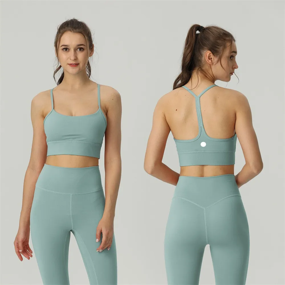 Lu Yoga Flow Y Bra Women Sport Energy Workout Best Ll Croptops Bras通気性パッド入りジムランニングランガリー下着