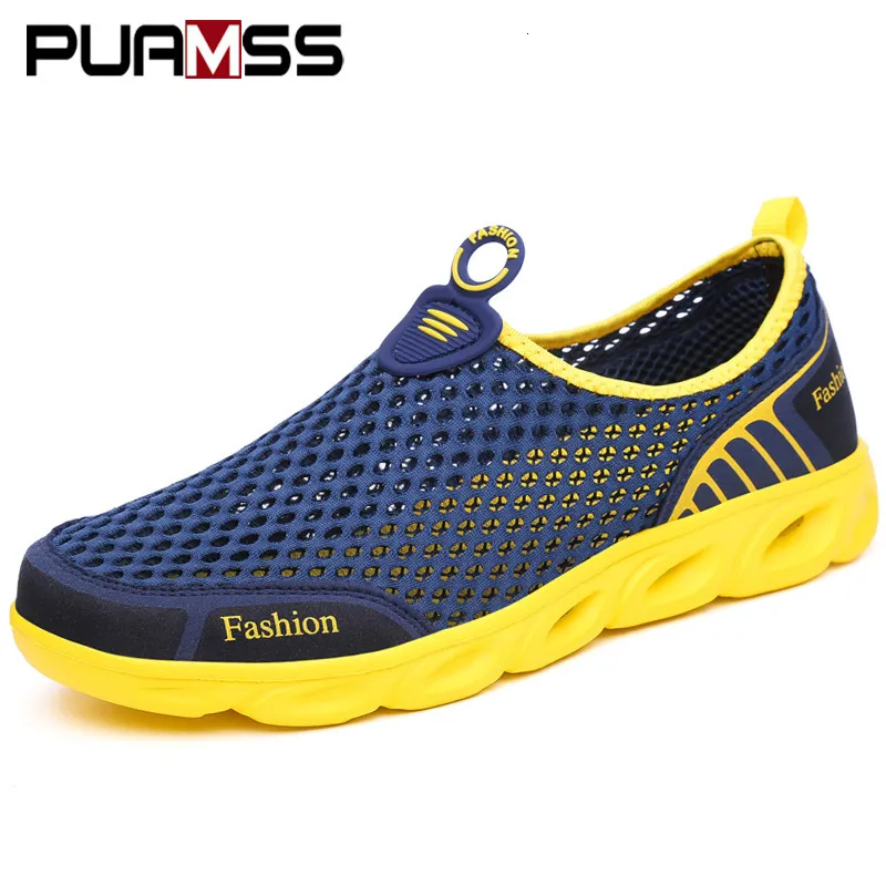 Dress Shoes Men Casual Shoes Sneakers Fashion Light Ademende Zomer Sandalen Outdoor Beach Vacation Mesh Shoes Zapatos de Hombre Men schoenen 230811