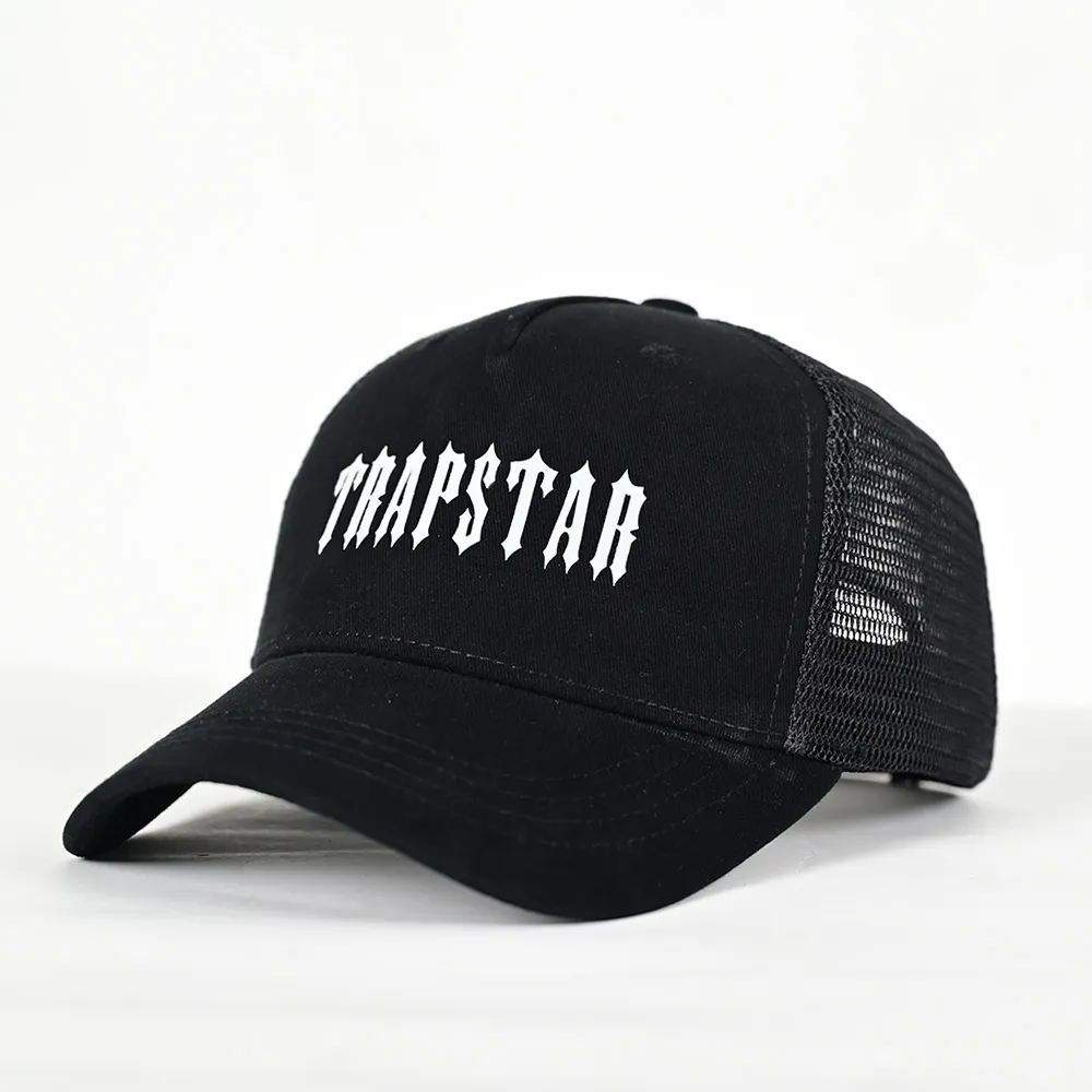 Trapstar Cap Baseball Designer Visor Trucker hoeden Outdoor borduurhoed voor kamperen en dagelijks gebruik Street Hip Pop Hat Hat Women Men Men Organizer Black