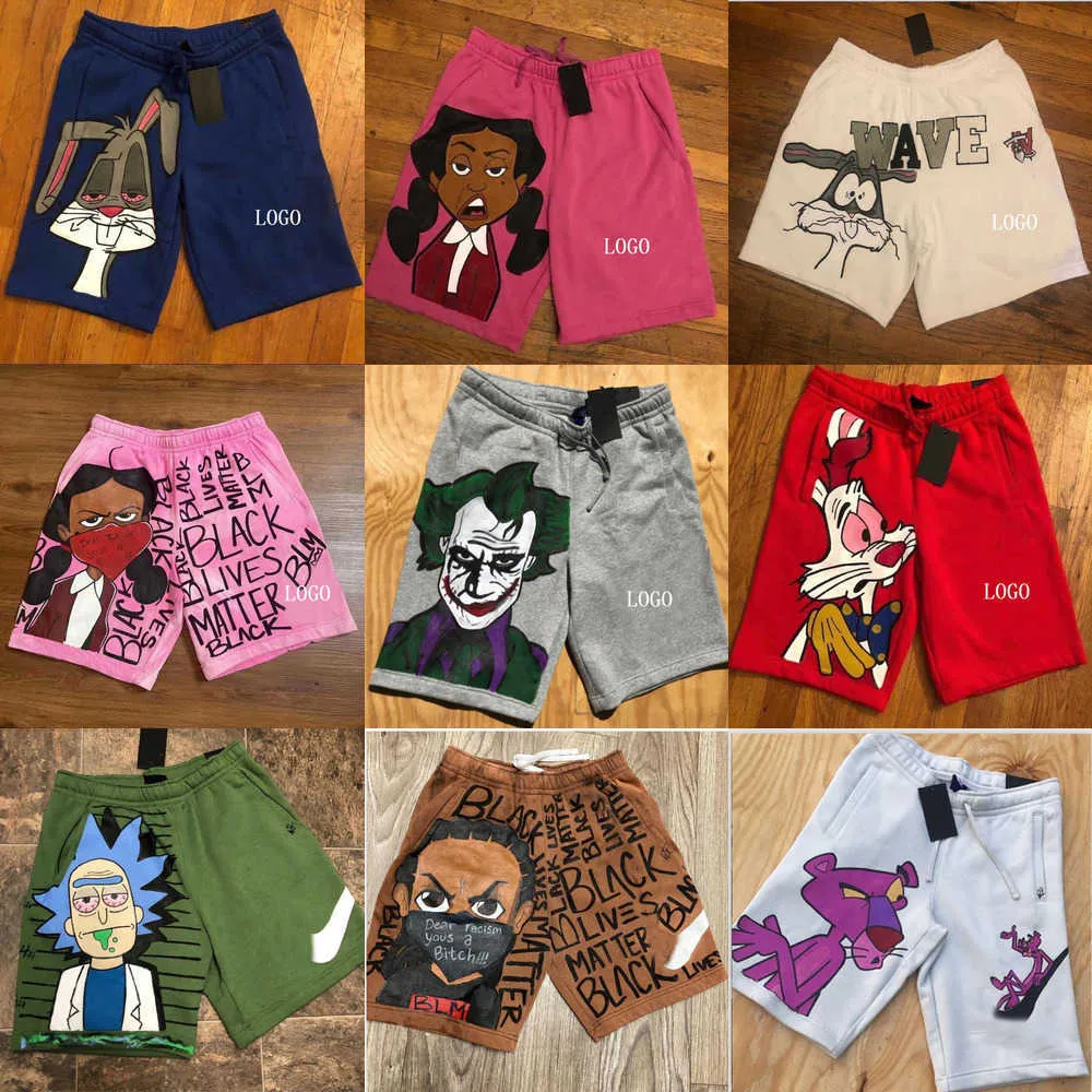 Men's Shorts Summer Designer Mens Shorts Drawstring Pants Cartoon Printed Sweatpants Trend New Cotton Capris Casual Plus Size Clothing