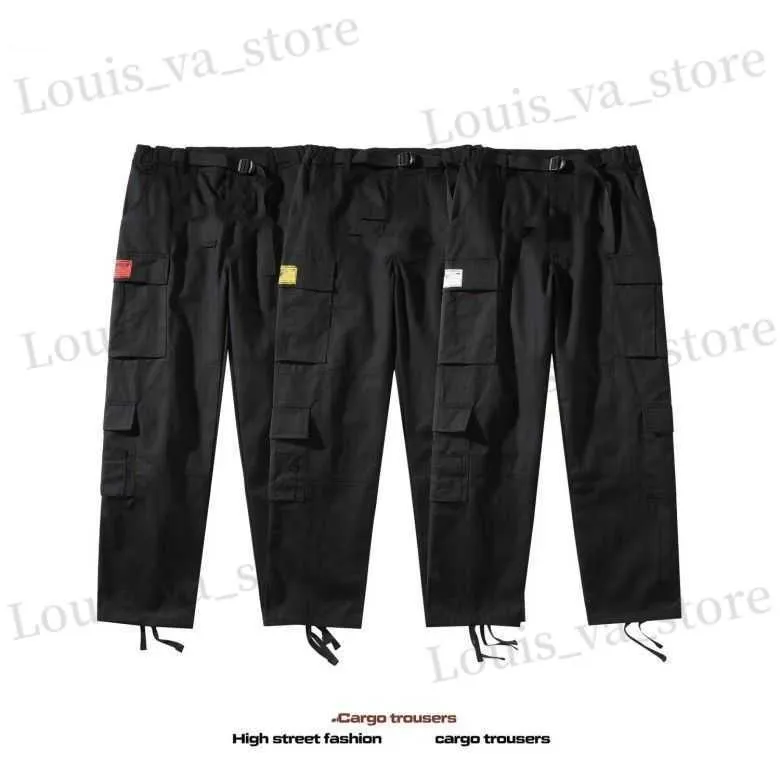 Diseñador de pantanos de carga de hombre Pantalones Cargos de la moda Pantalones de suministro de suministro Trabajo Hip Hop Casual Pockets Multi-Pockets de gran tamaño suelto Retraso Jogger T230811