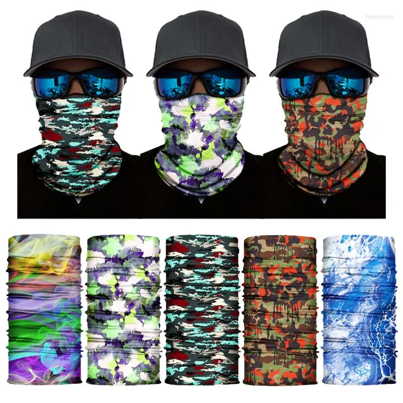 Bandanas Outdoor Sports Sportless Seamless Gaiter Buffs Face Щит щит камуфляж персонализированная печатная масска по пешеходным рыбацким шарф