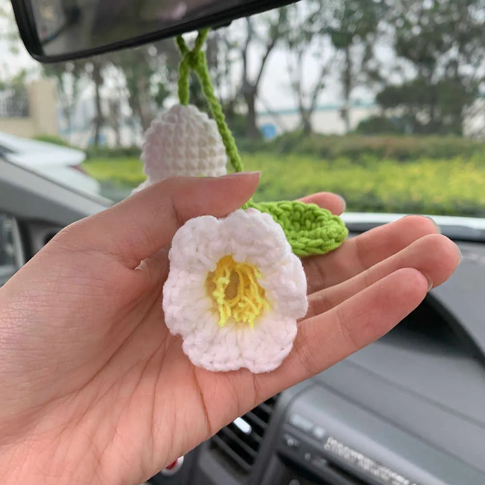Cute Car Mirror Hanging Lily of the valley Flower Interior Rear