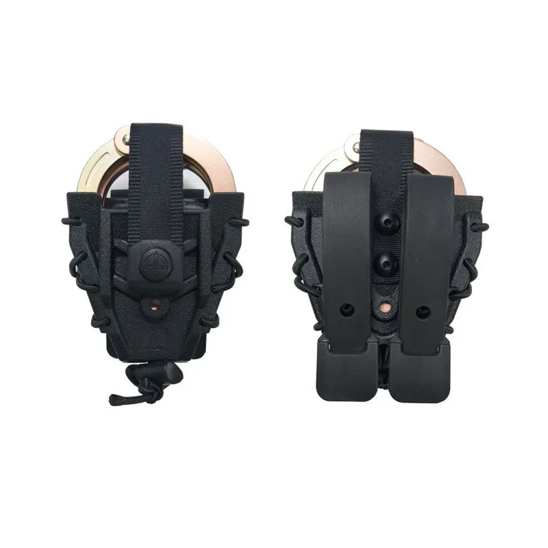 Backpack PA66 Nylon Tactical Molle Handcuff Pouch Bag Module Cuff Case Vest with Waist Quick Pull Out Pockets 230810