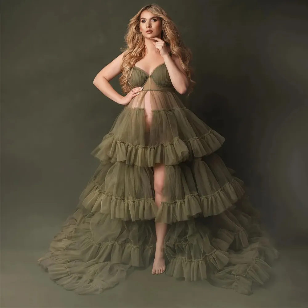 Olive green baby shower dress deals