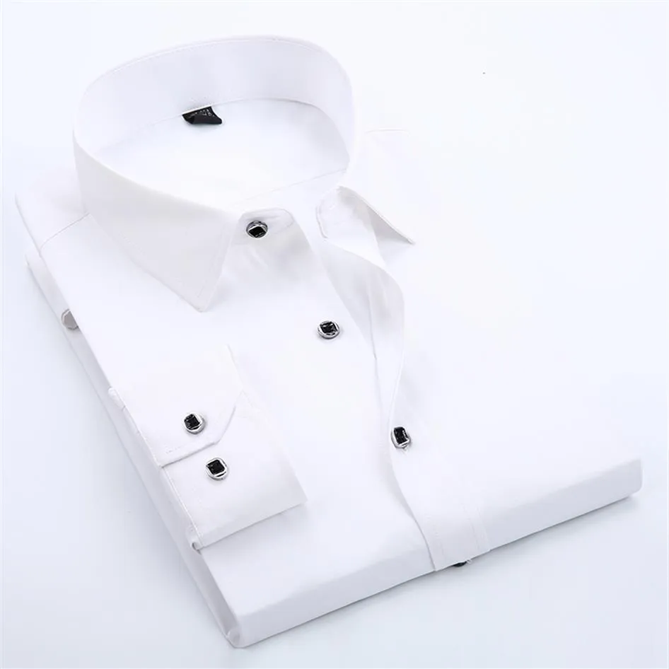 2017 nova marca cuff botão masculino camisas clássicas de manga comprida camisa de marca para os abotoaduras camisa231u