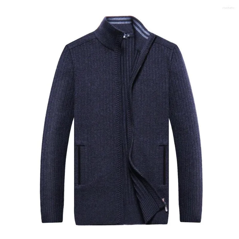 Men's Sweaters Winter Arrival Fashion Mandarin Collar Jacket Compute Sweater Cardigan High Quality Male Comfortable Plus Size S-4XL