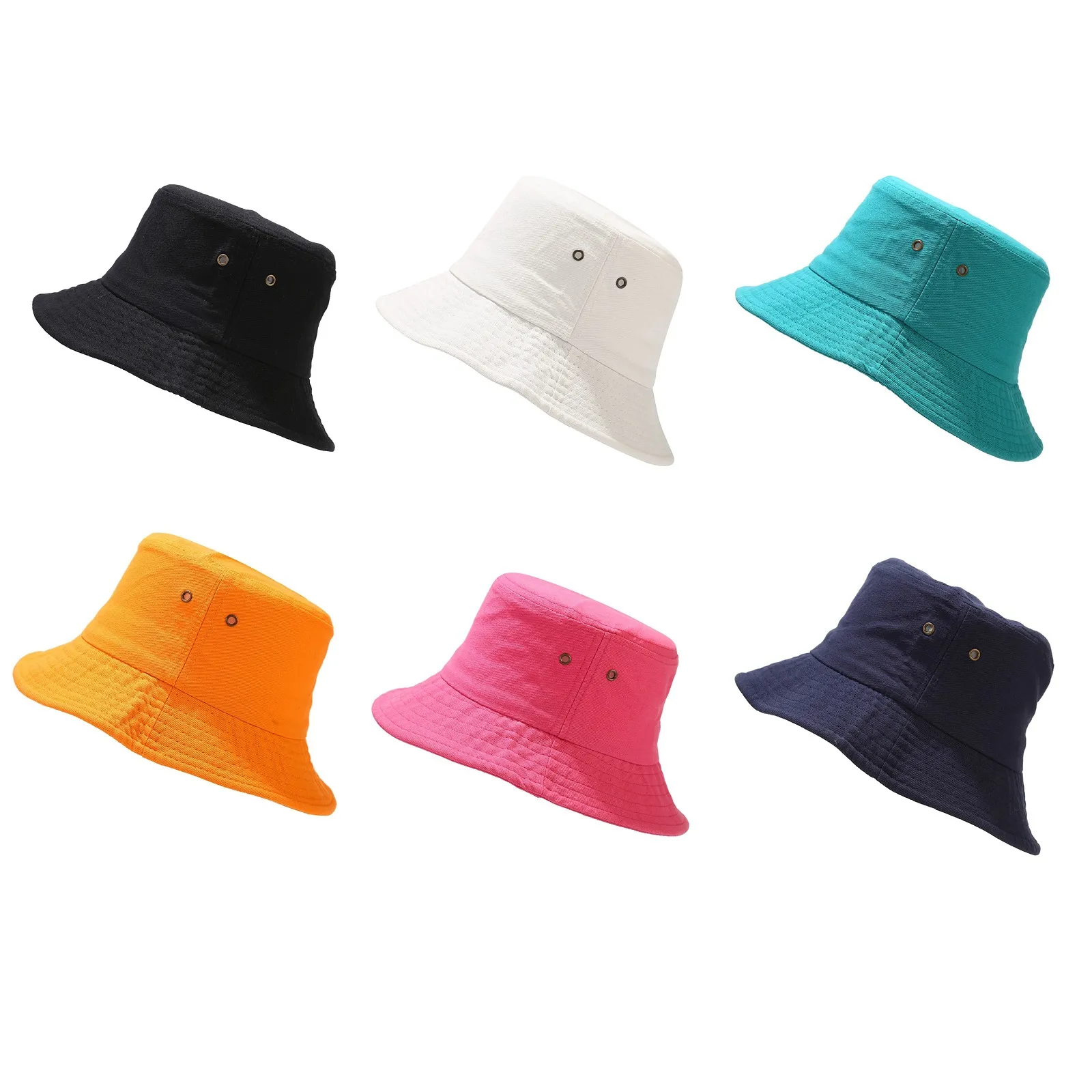 Gelante Solid Color 100% Cotton Bucket Hat for Women and Men Packable Travel Summer Beach Hat