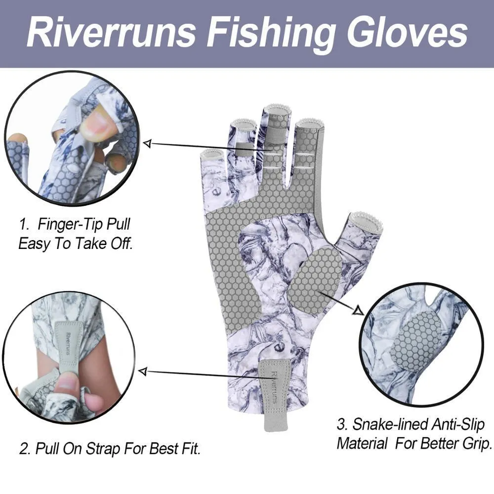Five Fingers Gloves Riverruns Fingerless Fishing Gloves For Men Women  Fishing Equipment Boating Kayaking Womans Hunting Hiking Running Cycling  230811