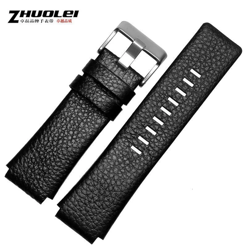 Watch Bands 30mm 28mm Black High quality Band Mens strap For DZ1089 DZ1123 DZ1132 Substitute Convex mouth 3022mm black 230811