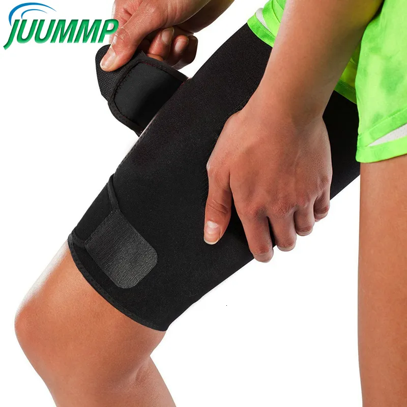 Arm benvärmare 1 st -lårbrace hamstring wrap compression hylsa trimmer för drog hamstring muskel tendinit skada sport skada återhämtning 230811