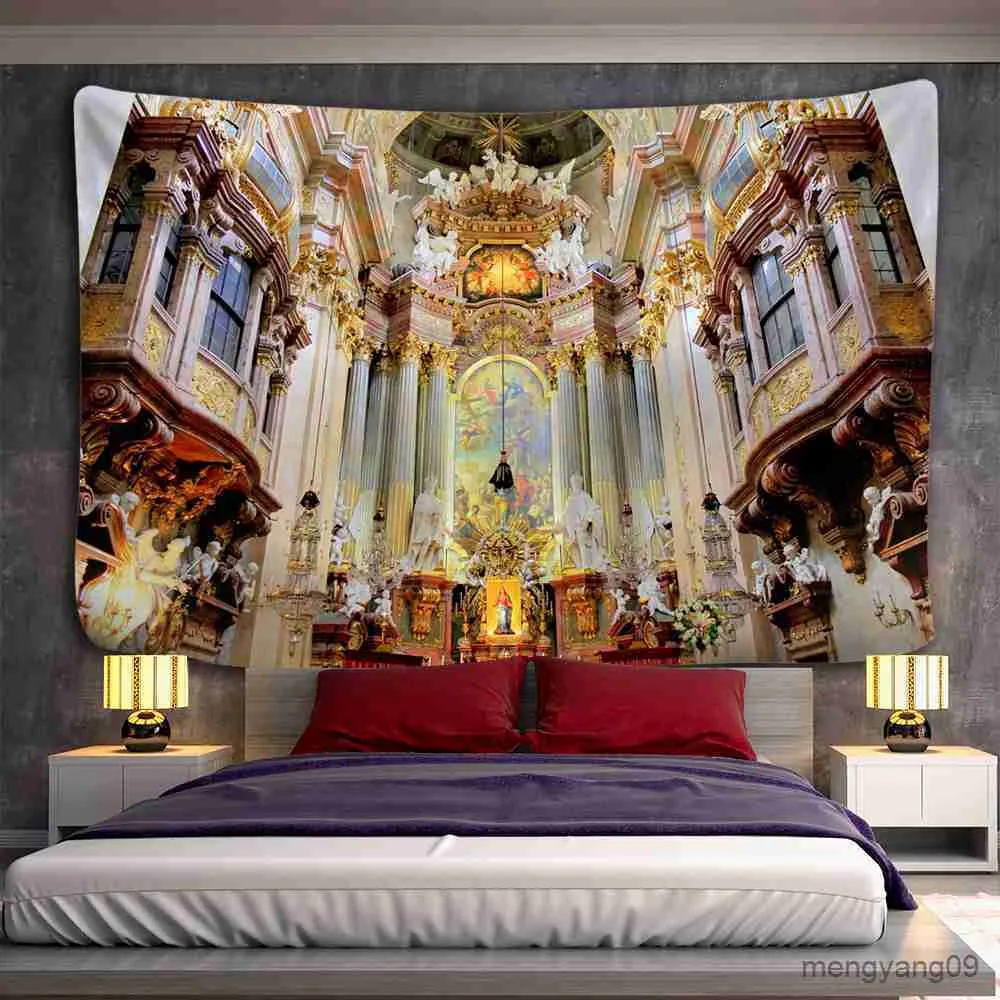 Tapices Cubierta de pared personalizable Tapiz de pared de Cristo Decoración del hogar Arte de pared R230812