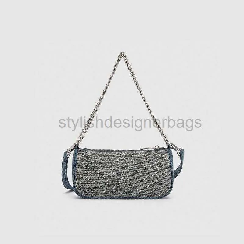 Schoudertassen cowboy onderarm tas voor dames nieuwe kleine marktontwerp hoogwaardige y2k pittig meisje hete diamant handheld een schouder crossbody bagstylishDesigner Bags