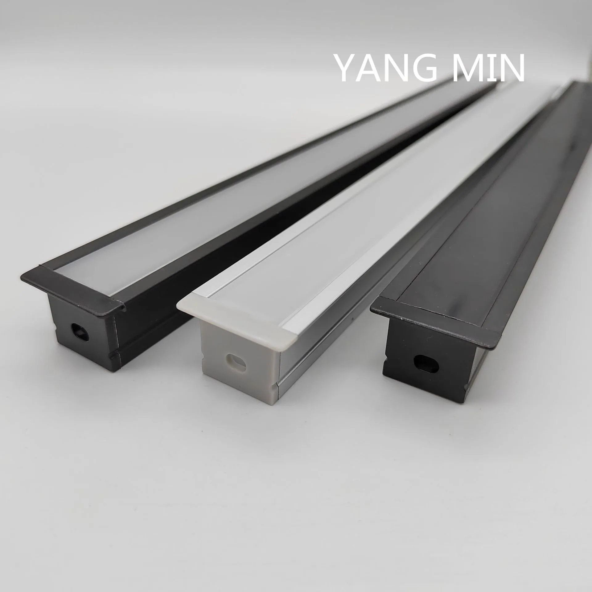 Aftertech Aluminiumprofil Für LED-Stripes 2m, Schwarz Mit Transparenter Abdeckung
