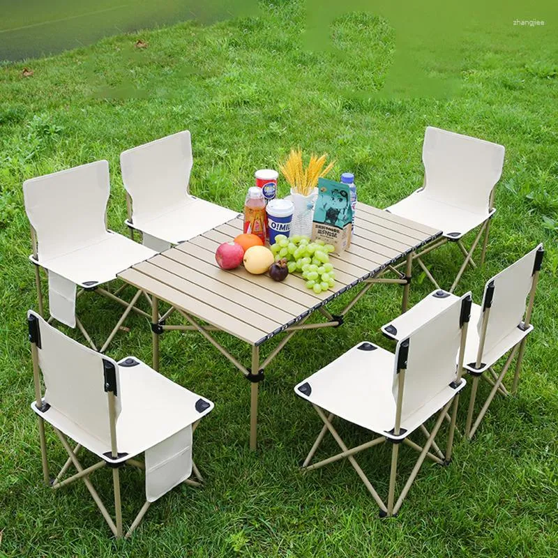 Portable Camping Table And Chair Set Foldable Outdoor Picnic Egg Roll For Familiy Parties And Folding Table Camp Tables From Zhangjiee 140.19 DHgate.Com