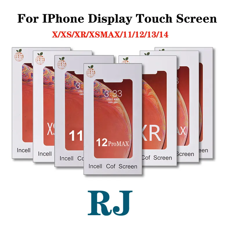 Écran RJ pour iPhone X XR XsMax 11 12 13 14 14Plus écran LCD écran tactile numériseur assemblée pas de pièces de rechange de pixels morts