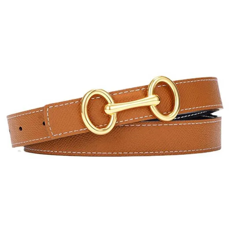 Donne Lady Belt Lady Lady Doppio cinghie versatili Lettera di marca di lusso Restringa Cintumatura sottile da donna Filla oro a due lati a due lati