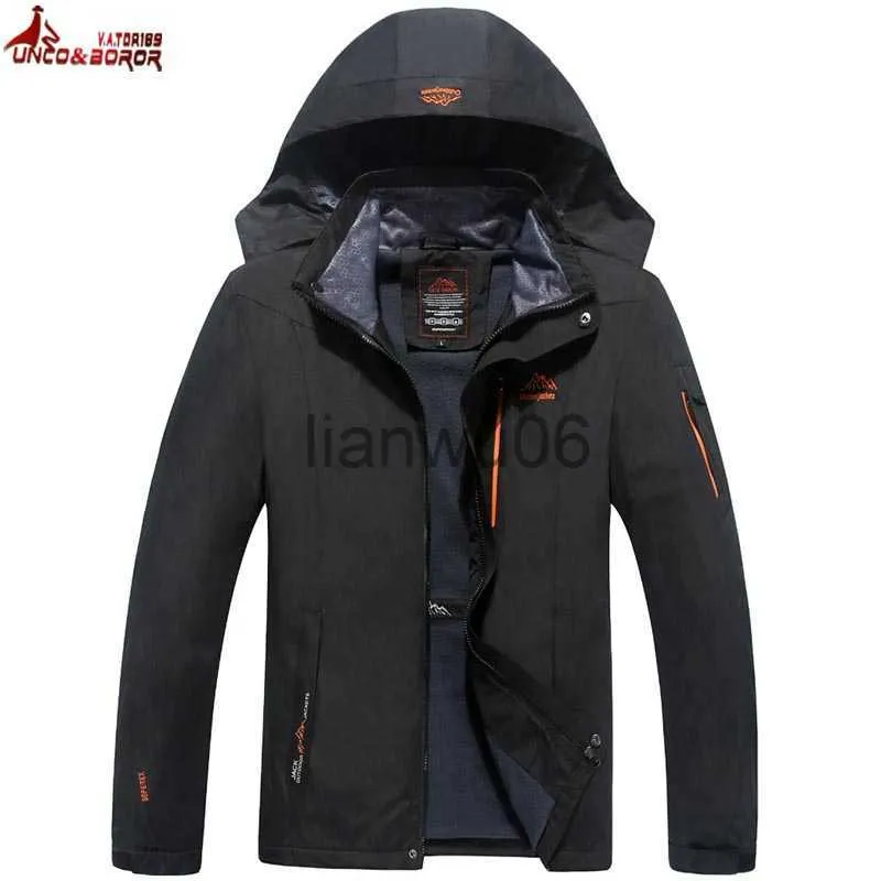 Vestes masculines Plus taille 6xl 7xl 8xl hommes étanche veste printemps automne étancheuse coulée de pluie couvraie tourisme veste montagneuse veste hommes vêtements j230811