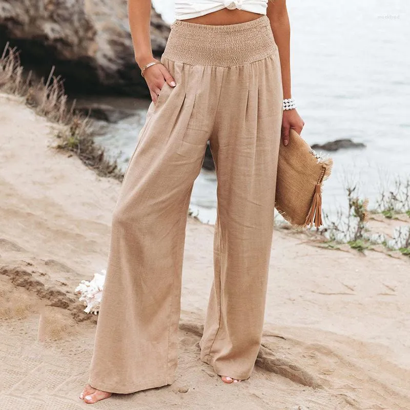 Lucyeve Vintage High Waist Cotton Linen Low Rise Linen Pants With Pocket  Casual Loose Fit For Summer Beach Wear From Weeklyed, $14.07