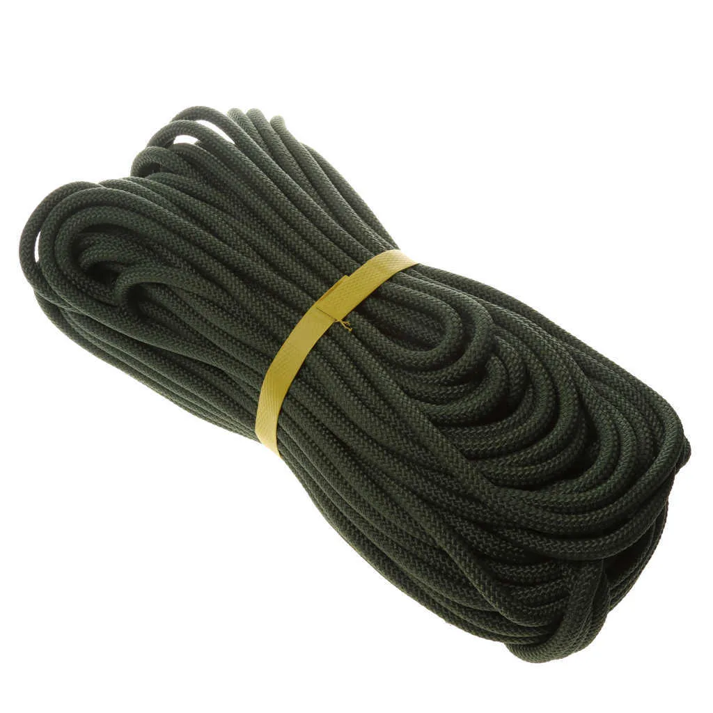  8 mm Climbing Safety Sling Rappelling Rope Auxiliary Cord 40m Army Green