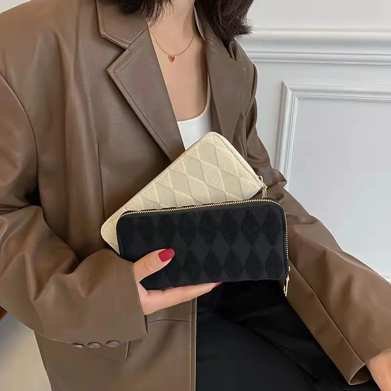 Great quality zipper women designer wallets lady cotton phone zero card purses female popular clutchs no437